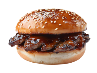 bbq beef brisket burger png delicious brisket burger beef brisket sandwich barbecue beef brisket bbq beef burger with bbq sauce brisket on bun juicy burnt ends beef png isolated in white