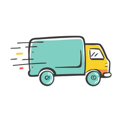 fast delivery truck icon, fast delivery truck vector illustration-simple illustration of fast delivery truck, perfect for fast delivery truck logos and icons