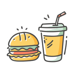 fast food icon, fast food vector illustration-simple illustration of fast food, perfect for fast food logos and icons