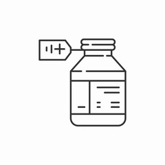 medical bottle tag pills icon sign vector