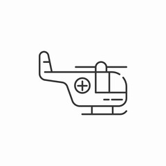 medical helicopter transport icon sign vector