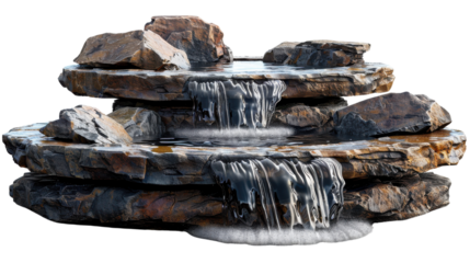 Stone water fountain isolated on white or transparent background.png