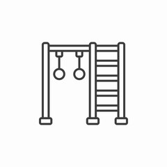 monkey bar rings icon sign vector