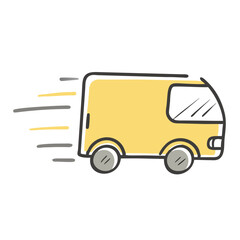 fast moving shipping delivery truck icon