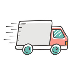 fast shipping delivery truck icon, fast shipping delivery truck vector illustration-simple illustration of fast shipping delivery truck, perfect for fast shipping delivery truck logos and icons