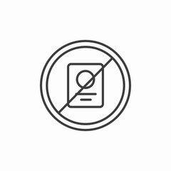 no entry symbol icon sign vector