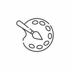 paint palette icon sign vector