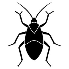 Black and White Silhouette of an Insect