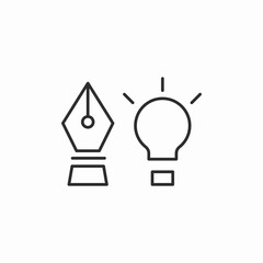 pen tool innovation icon sign vector