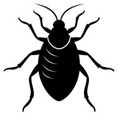 Black Silhouette of a Cockroach Insect Pest