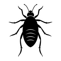 Black Silhouette of a Cockroach Insect Icon