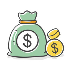 finance money icon, finance money vector illustration-simple illustration of finance money, perfect for finance money logos and icons