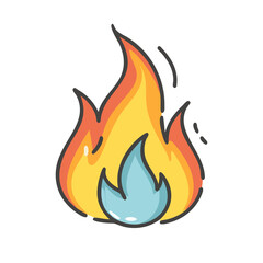 fire icon, fire vector illustration-simple illustration of fire, perfect for fire logos and icons