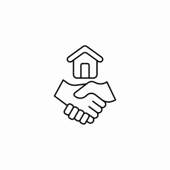 Obraz premium property agreement icon sign vector