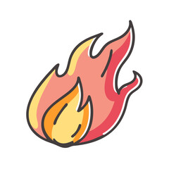 fire icon, fire vector illustration-simple illustration of fire, perfect for fire logos and icons