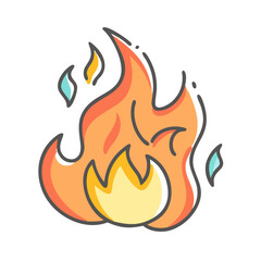 fire icon, fire vector illustration-simple illustration of fire, perfect for fire logos and icons