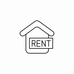 Obraz premium rent house icon sign vector