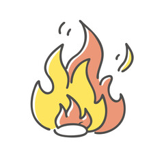 fire icon, fire vector illustration-simple illustration of fire, perfect for fire logos and icons