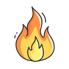 fire flame icon, fire flame vector illustration-simple illustration of fire flame, perfect for fire flame logos and icons