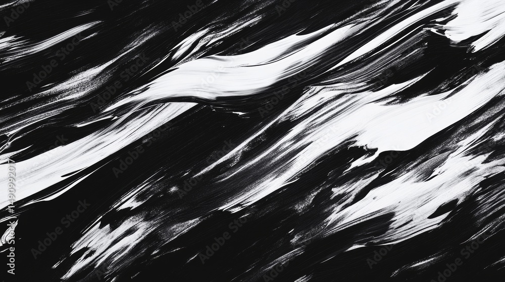 Poster abstract monochrome brushstrokes create a dynamic visual texture concept