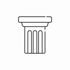 simple stone column icon sign vector
