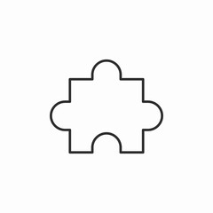 single puzzle piece icon sign vector