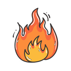fire flame icon, fire flame vector illustration-simple illustration of fire flame, perfect for fire flame logos and icons