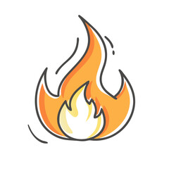 fire flame icon, fire flame vector illustration-simple illustration of fire flame, perfect for fire flame logos and icons