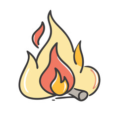 fire flame icon, fire flame vector illustration-simple illustration of fire flame, perfect for fire flame logos and icons