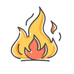 fire flame icon, fire flame vector illustration-simple illustration of fire flame, perfect for fire flame logos and icons