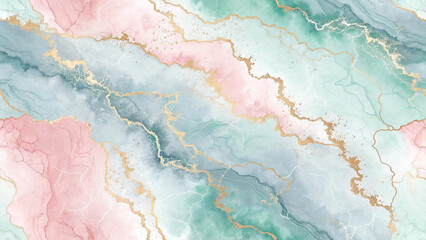 Abstract watercolor painting of the old world map on aged paper with a grunge texture