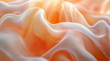 Soft, flowing fabric with warm peachy hues.
