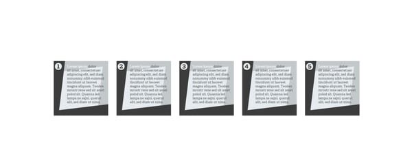 Very simply infographic design with 5 options or steps. Infographics for business concept.