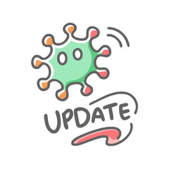 flu updated icon, flu updated vector illustration-simple illustration of flu updated, perfect for flu updated logos and icons