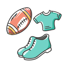 football equipment icon, football equipment vector illustration-simple illustration of football equipment, perfect for football equipment logos and icons