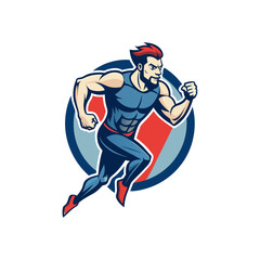 can you create a logo running fit man vector