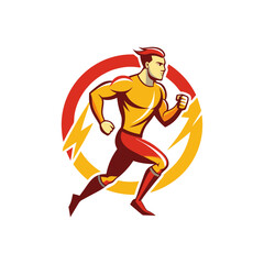 can you create a logo running fit man vector