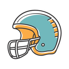football helmet icon, football helmet vector illustration-simple illustration of football helmet, perfect for football helmet logos and icons