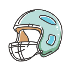 football helmet icon, football helmet vector illustration-simple illustration of football helmet, perfect for football helmet logos and icons