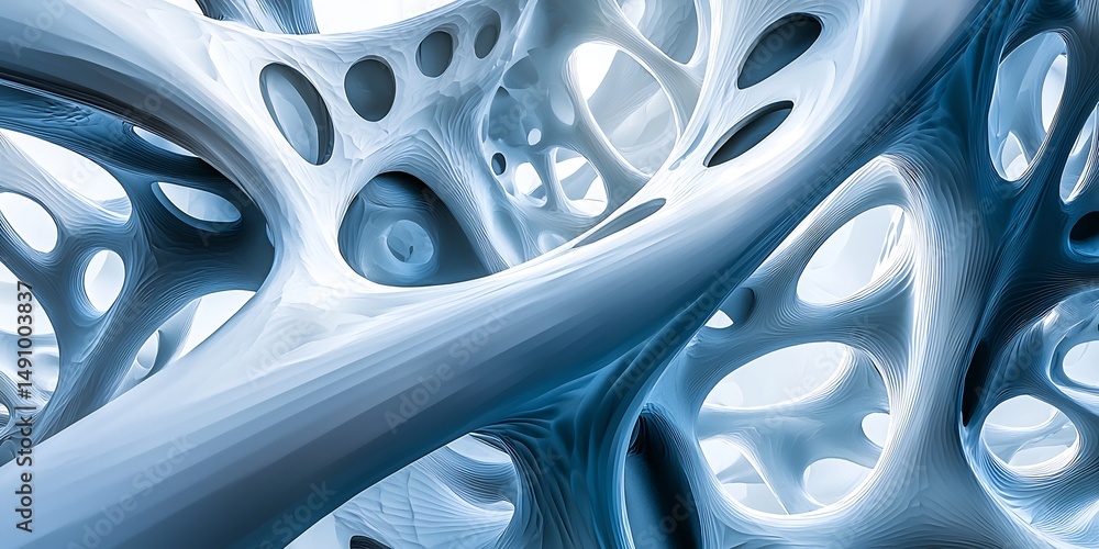 Fototapete interconnected organic structure: a mesmerizing visualization of complex forms