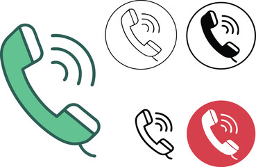 vector illustration of a telephone