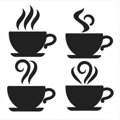 Obraz premium four modern beer glass vector icons