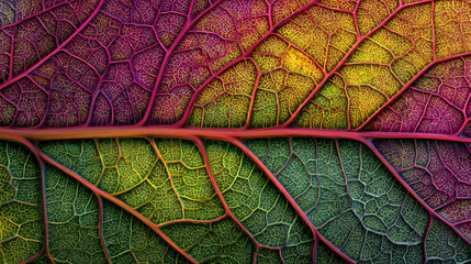 vivid pattern on leaf surface