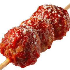 Delicious Meatballs on a Skewer, Covered in
