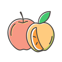 fruit icon, fruit vector illustration-simple illustration of fruit, perfect for fruit logos and icons