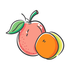 fruit icon, fruit vector illustration-simple illustration of fruit, perfect for fruit logos and icons