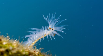 Striking marine annelid worm with intricate details in underwater life