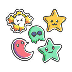 gaming stickers icon, gaming stickers vector illustration-simple illustration of gaming stickers, perfect for gaming stickers logos and icons
