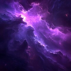 Abstract space background with stars and nebulae. Vector illustration.