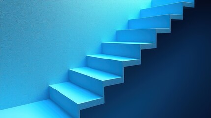 Blue stairway interior design
